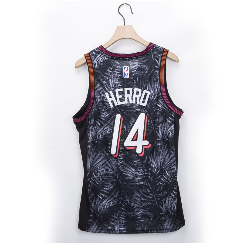 Men Miami Heat 14 Herro black Fashion 2021 NBA Jersey